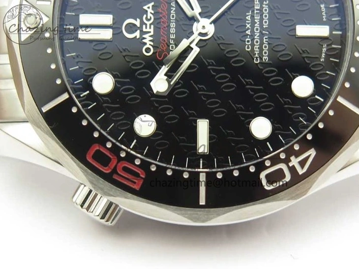 0510 Seamaster 300M Chronometer SS “007” Limited Edition OMF 1:1 Best Edition on SS Bracelet A2824 (Black Balance Wheel) V Seasonal 7952